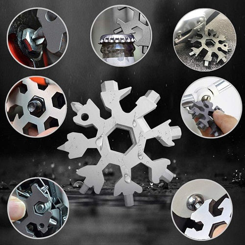 Stainless Steel Emergency Key Tool - Multifunctional (18-in-1)