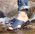 Orthopaedic Leather Slipper with Non-Slip Sole