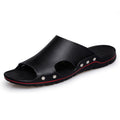 Orthopaedic Leather Slipper with Non-Slip Sole