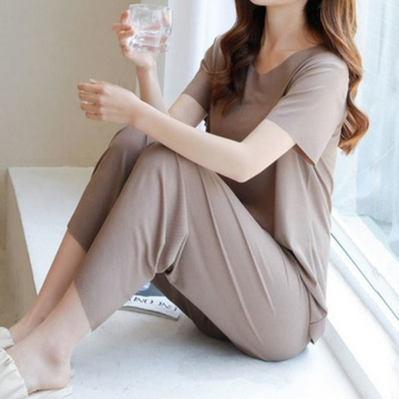 Gentle Women's T-Shirt + Trousers Set - Summer 2023