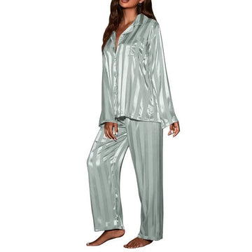 Women's Long Silk Pyjama Set - Starlight
