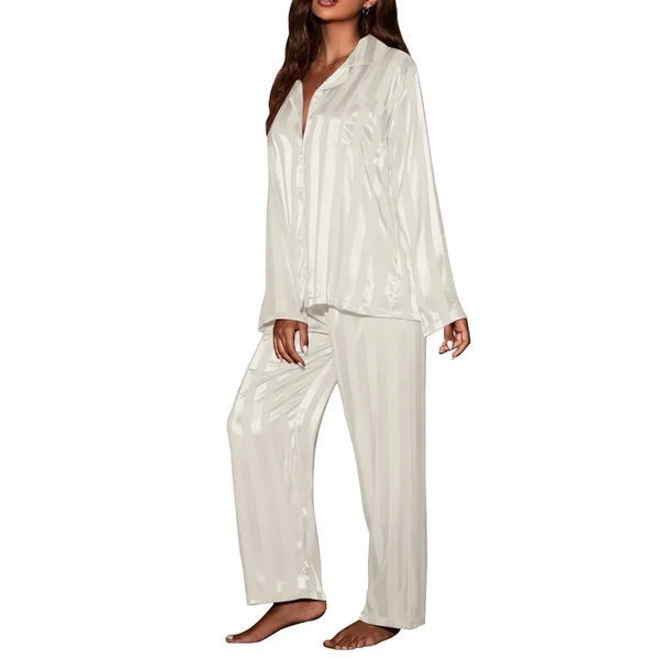 Women's Long Silk Pyjama Set - Starlight