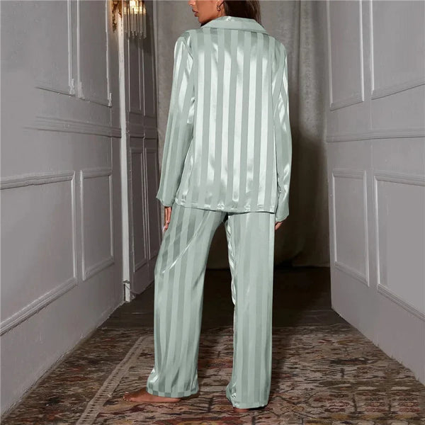 Women's Long Silk Pyjama Set - Starlight