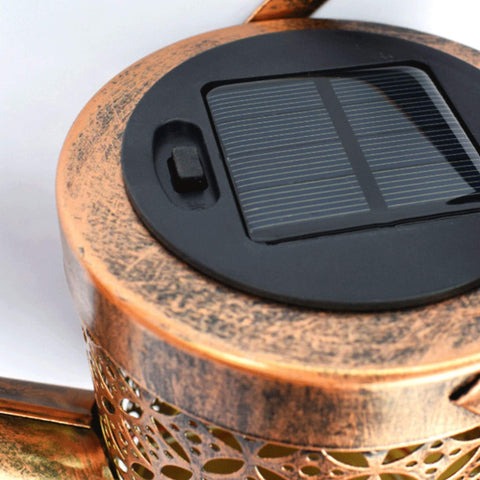 Solar LED Watering Can Garden Decoration