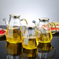 Glass Bottle with Handle and Lid
