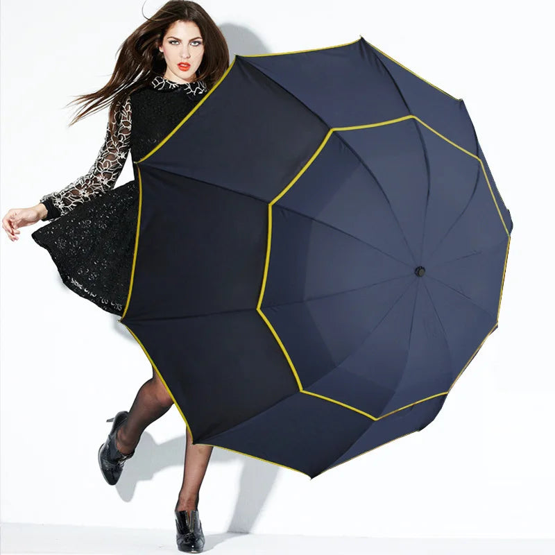 Windproof Double Folding Umbrella - SkyShield