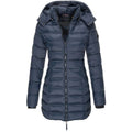 Women's Long Hooded Puffer Jacket - WinterGlam