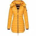 Women's Long Hooded Puffer Jacket - WinterGlam