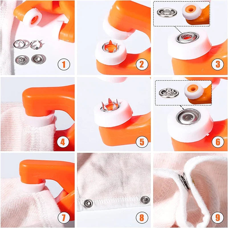 Snap Fastener Pliers Kit + 400 Press Studs - SnapFix