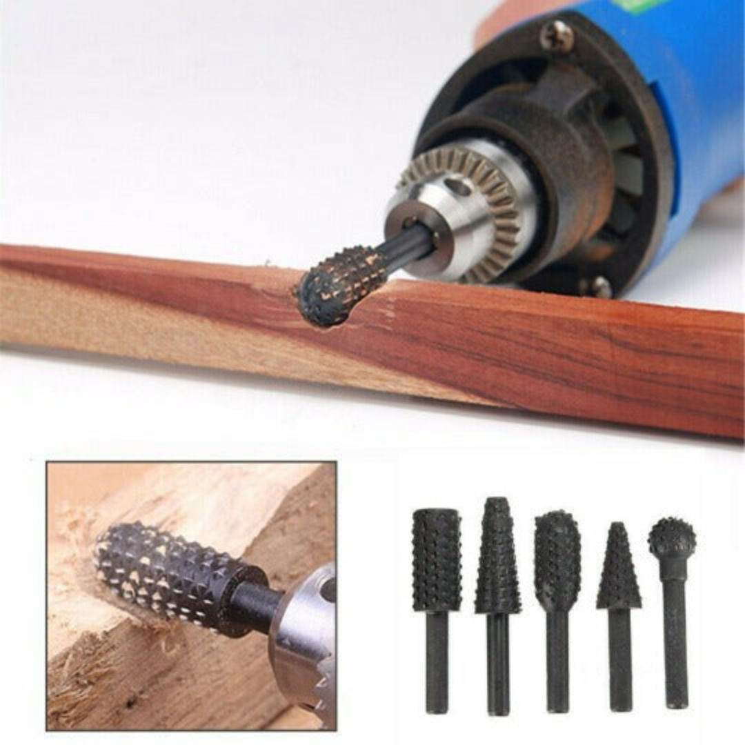 Complete Rotary Drill Bit Kit - 5 Pieces