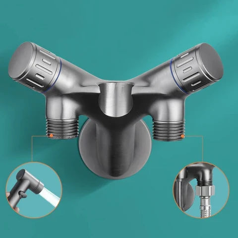 Complete Handheld Bidet Sprayer Kit with Cistern T-Valve