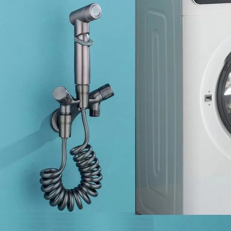 Complete Handheld Bidet Sprayer Kit with Cistern T-Valve