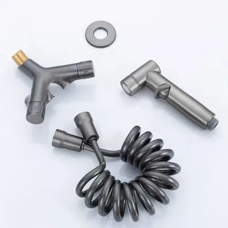 Complete Handheld Bidet Sprayer Kit with Cistern T-Valve