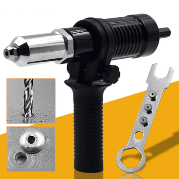 Complete Professional Rivet Gun Kit - Universal Drill and Screwdriver Attachment