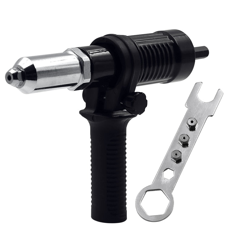 Complete Professional Rivet Gun Kit - Universal Drill and Screwdriver Attachment