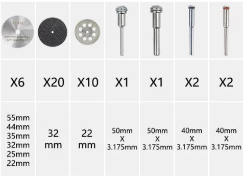 Diamond Cutting Disc Kit - 42 Pieces