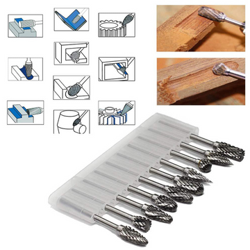 10-Piece Rotary Burr Bit Set