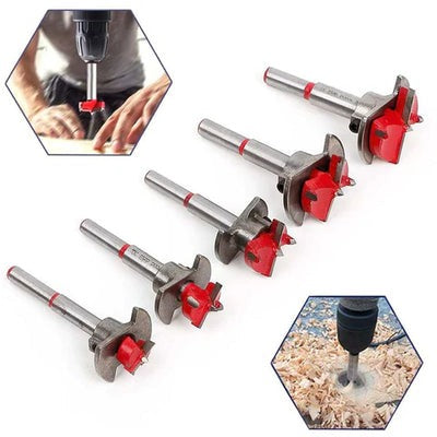 Kit of 5 Steel Wood Drill Bits