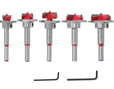 Kit of 5 Steel Wood Drill Bits