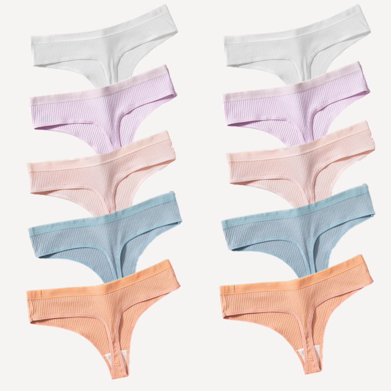 Set of 10 Sexy, Comfortable Cotton Knickers -  SoftComfort