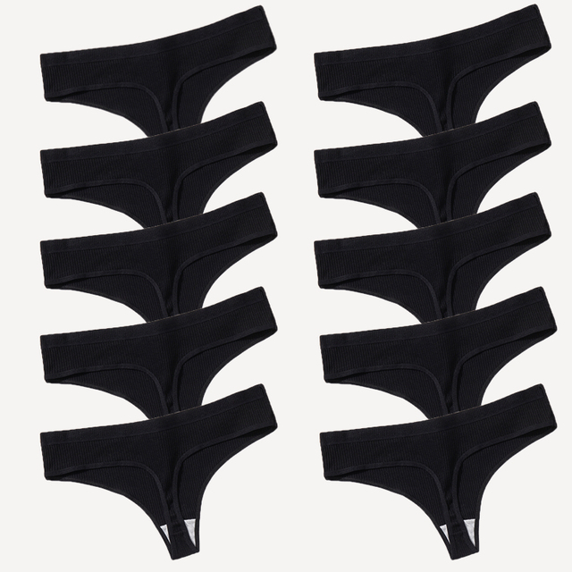 Set of 10 Sexy, Comfortable Cotton Knickers -  SoftComfort