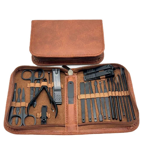 Professional Men's Stainless Steel Manicure Kit