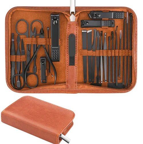 Professional Men's Stainless Steel Manicure Kit