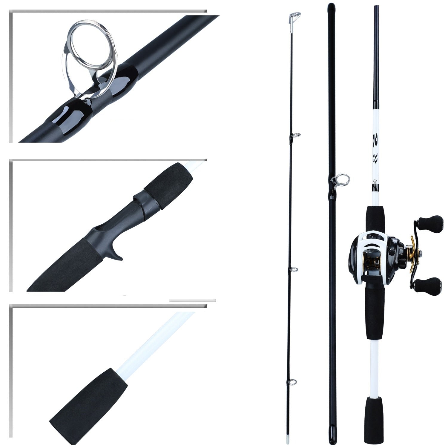 Premium Baitcasting Reel Kit 10 Bearings + Premium Rod