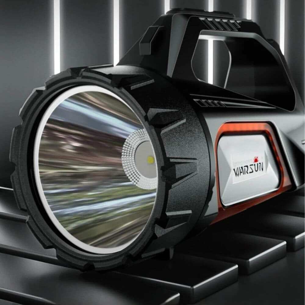 Rechargeable Solar-Powered Torch with Built-In Power Bank