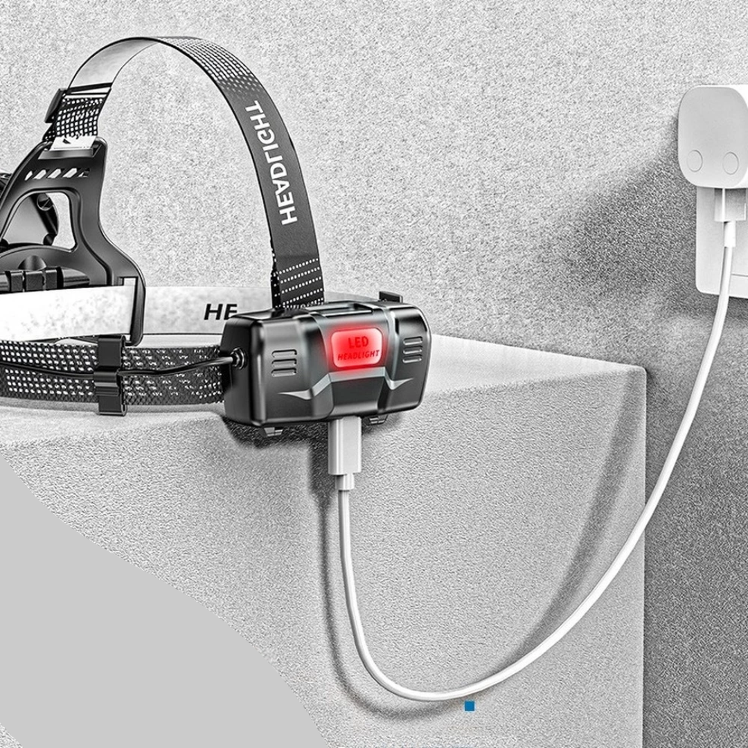 Super Powerful Zoom Head Torch - USB Rechargeable