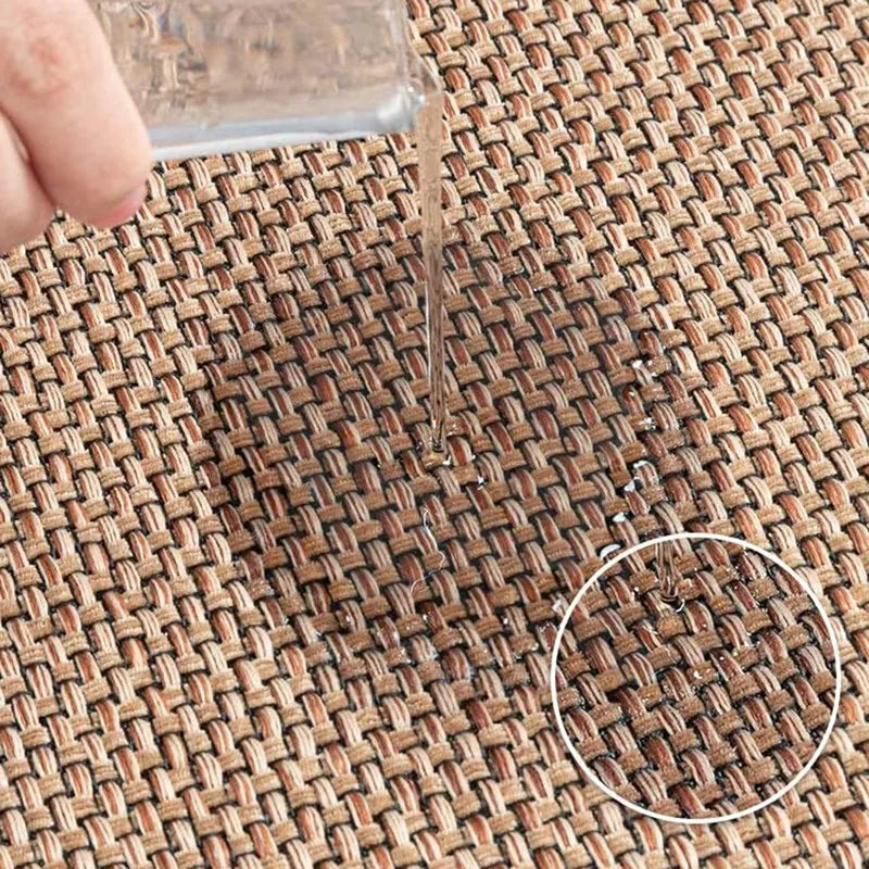Long Anti-slip Natural Linen Kitchen Mat 