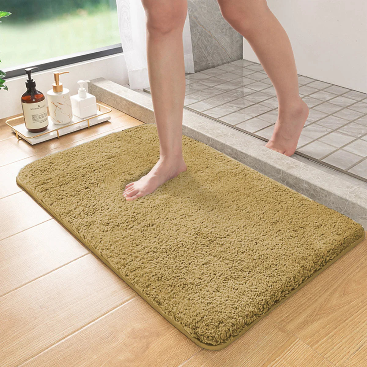 Long Pile Absorbent Anti-slip Bath Mat