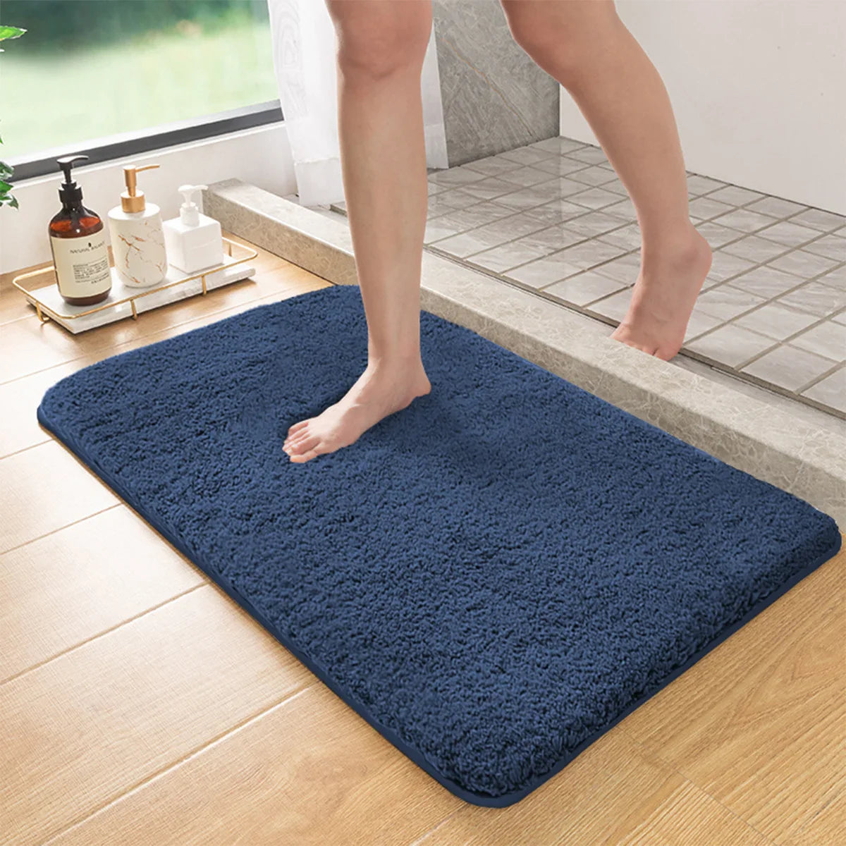 Long Pile Absorbent Anti-slip Bath Mat