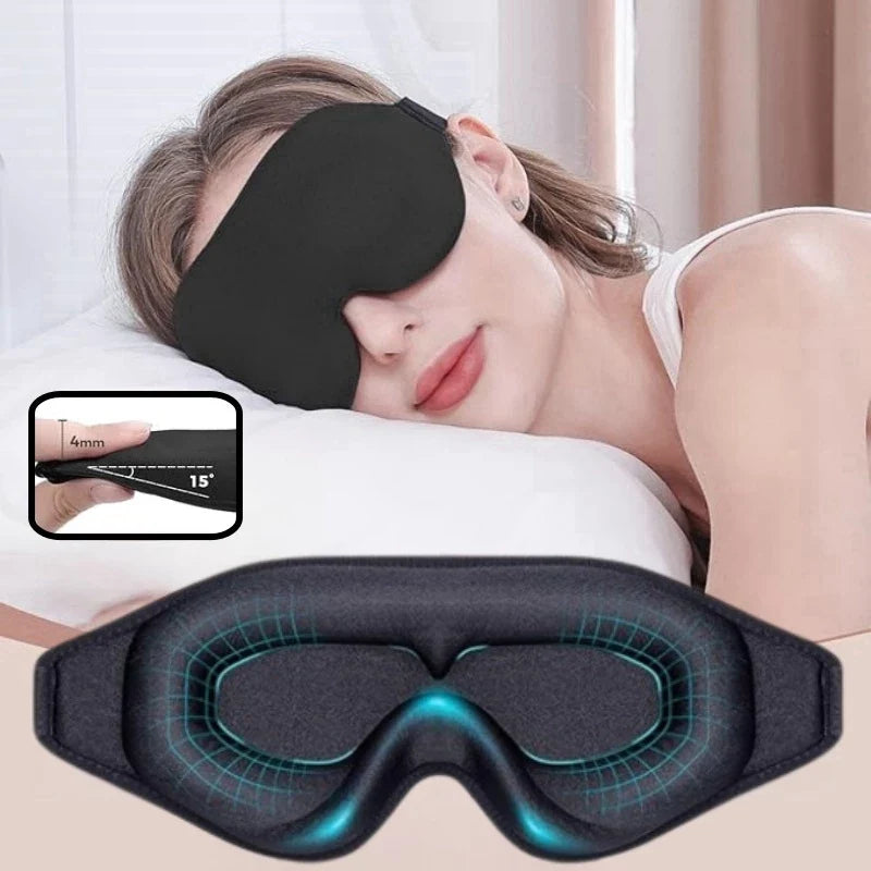 3D Anatomical Sleep Mask with Zero-Pressure Foam