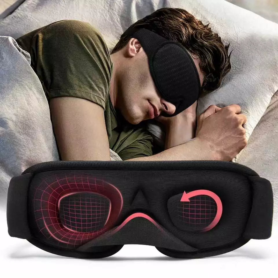 3D Anatomical Sleep Mask with Zero-Pressure Foam