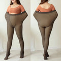 Plus Size Women's Thermal Tights Lined with Wool