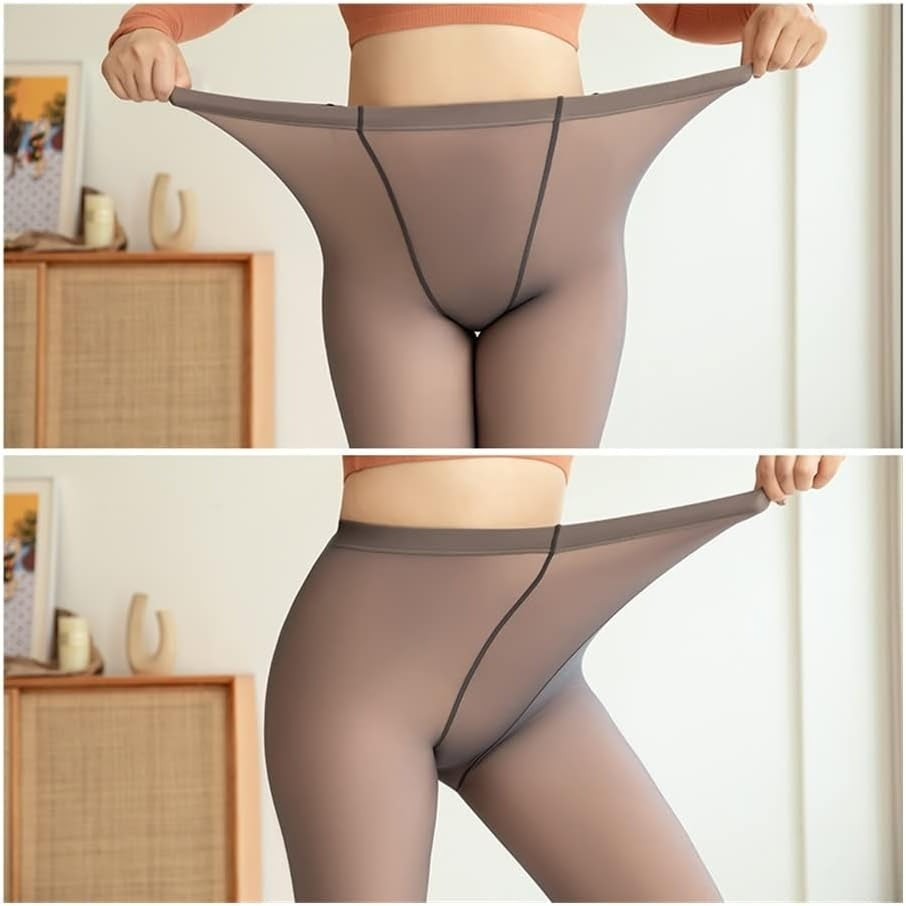 Plus Size Women's Thermal Tights Lined with Wool