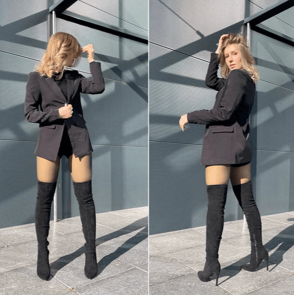 Women's Velvety Wool Tights Super Diva