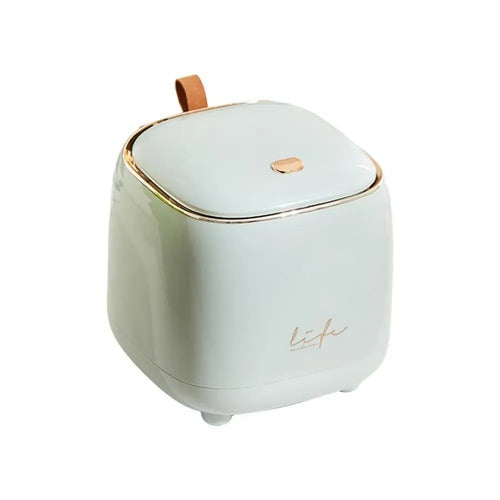 Mini Minimalist Trash Can with Snap-On Lid