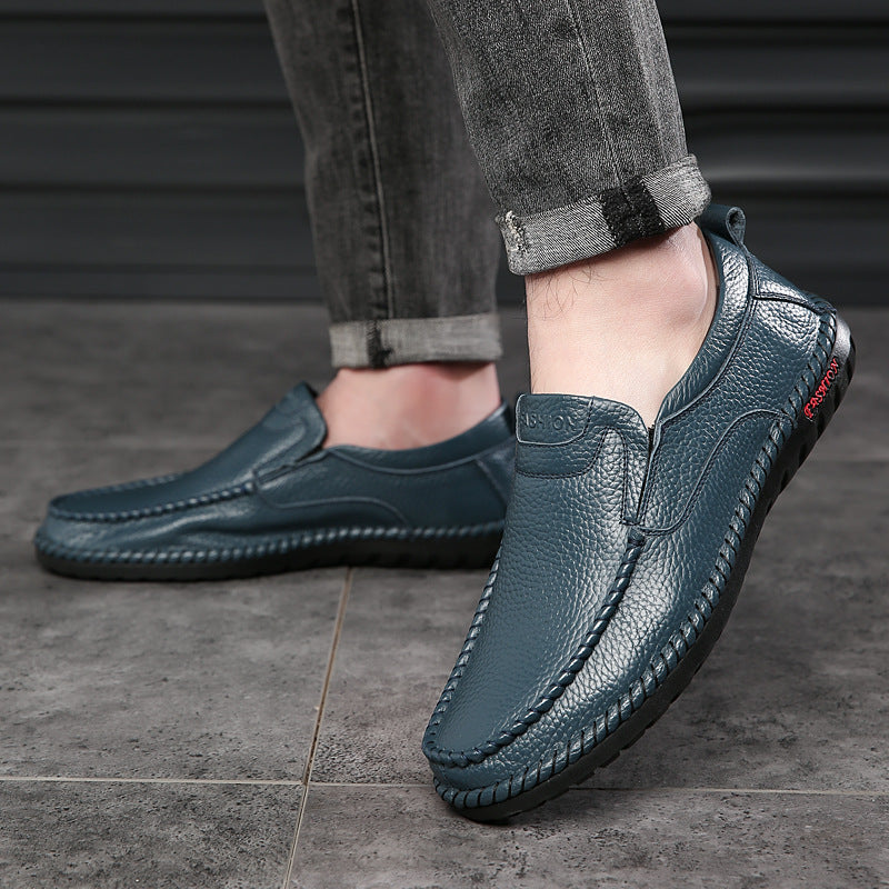 Men's Non-Slip Leather Moccasins - ClassLine
