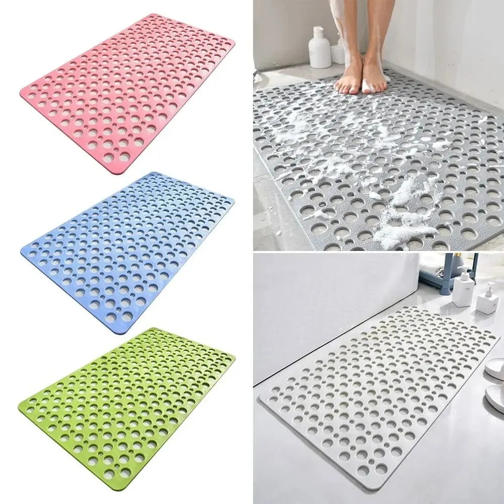 Non-Slip Bath Mat with Drainage Holes and Suction Cups