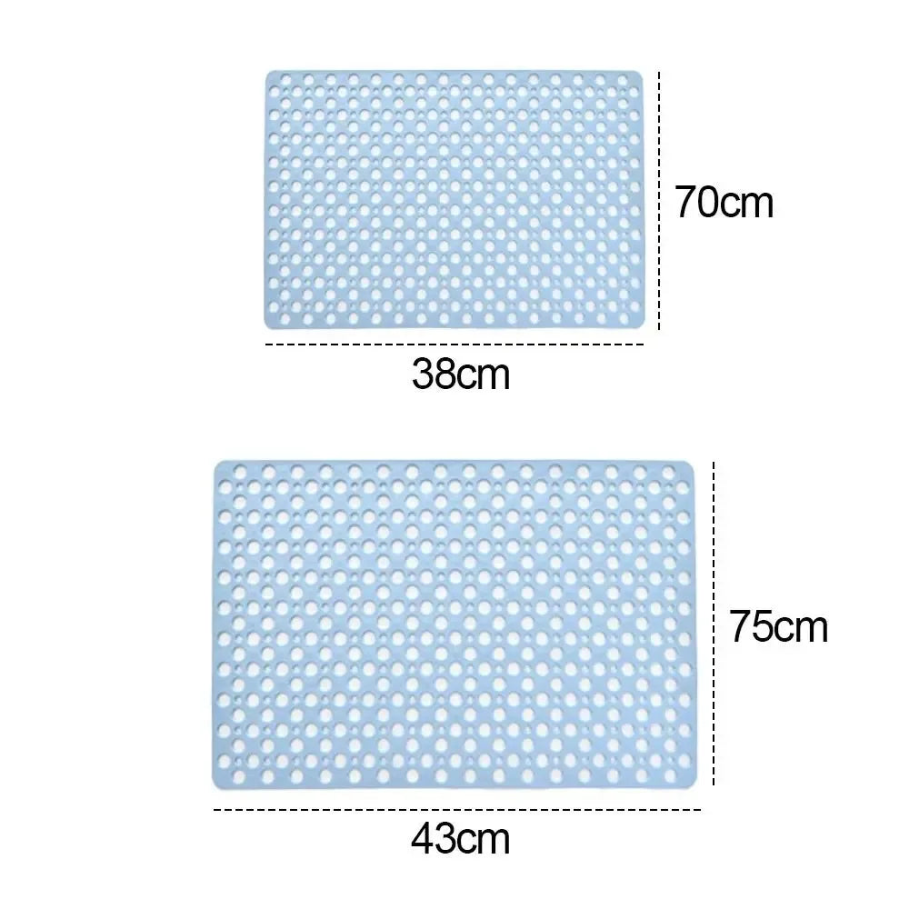 Non-Slip Bath Mat with Drainage Holes and Suction Cups
