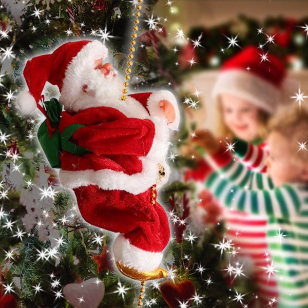 Musical Climbing Santa