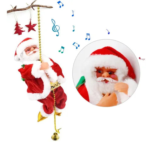 Musical Climbing Santa