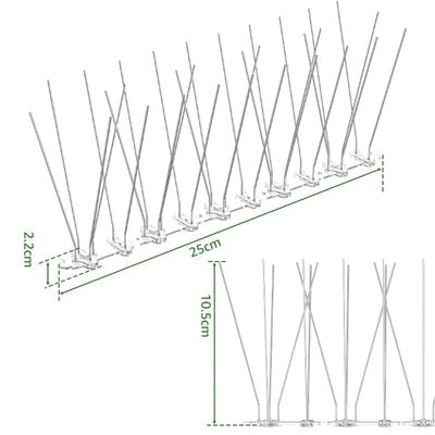 Anti-Bird Spikes for Steel Roof Tiles - 12 pieces