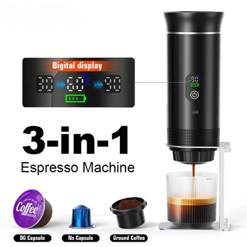 Portable 3-in-1 Espresso Machine - Wireless, For Car & Travel | BrewGo Pro