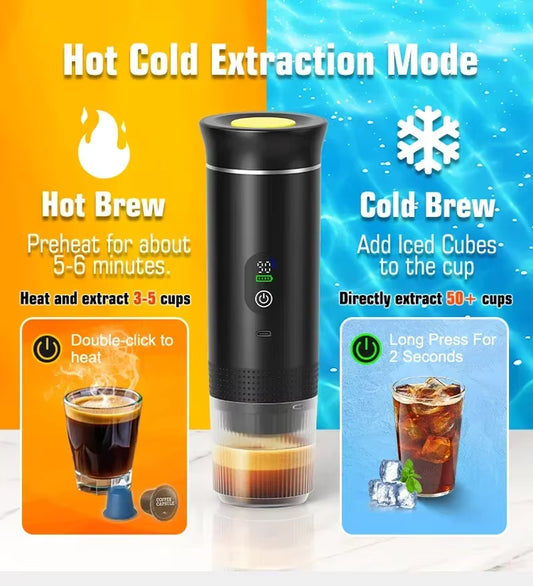 Portable 3-in-1 Espresso Machine - Wireless, For Car & Travel | BrewGo Pro