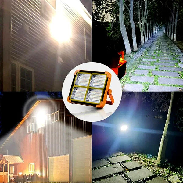 Waterproof Solar LED Floodlight with Built-In Power Bank