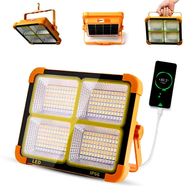 Waterproof Solar LED Floodlight with Built-In Power Bank