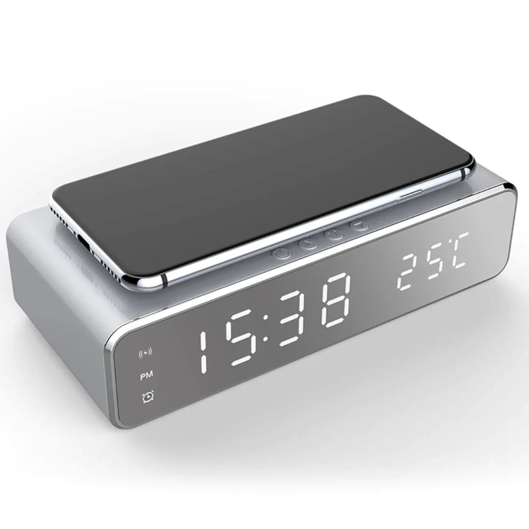 Digital Clock With Wireless Charger - TechCharge